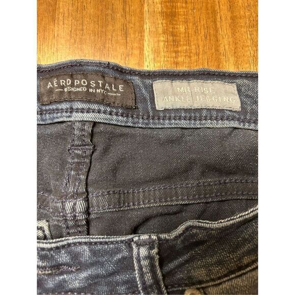 Aeropostale Mid-Rise Ankle Jegging Jeans Women's Size 12 Cotton Blend Blue Denim - Picture 5 of 9